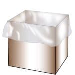ถุงรองก้นกล่อง(Box Liner) แบบเผื่อความยาวสำหรับพับปิดปากถุง (Fold Roll Top)
